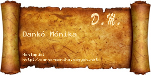 Dankó Mónika névjegykártya